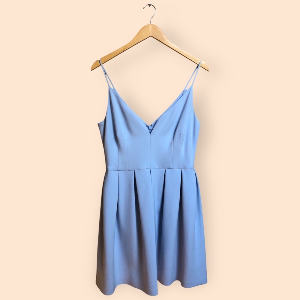 Black Halo Powder Blue Mini Dress